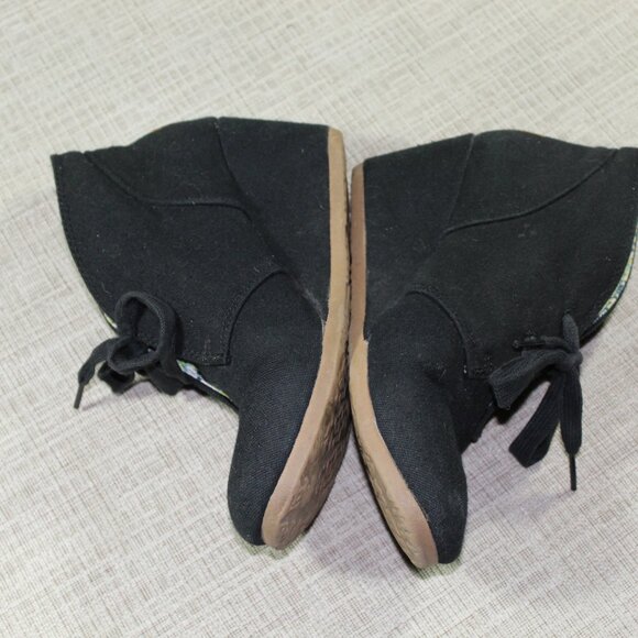 Mad Love Size 9 Canvas Lift Ankle Booties - Picture 3 of 6